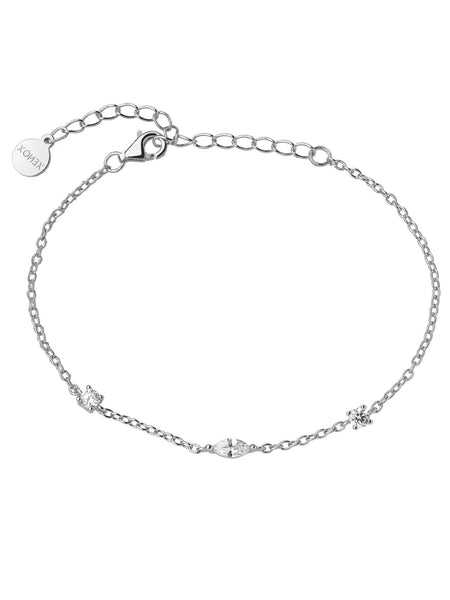 Damen Armband Sterling-Silber 925 mit Zirkonia Steinen