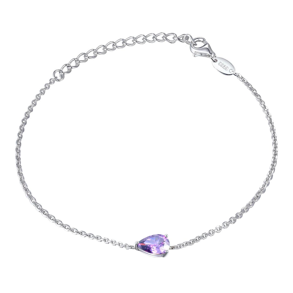 Birthstone Armband Februar (lila) - 102