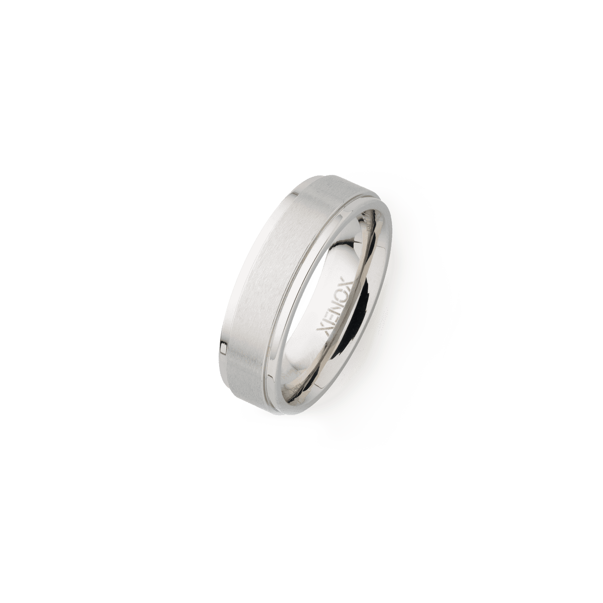 Partnerring aus Edelstahl Mitte matt - X2227