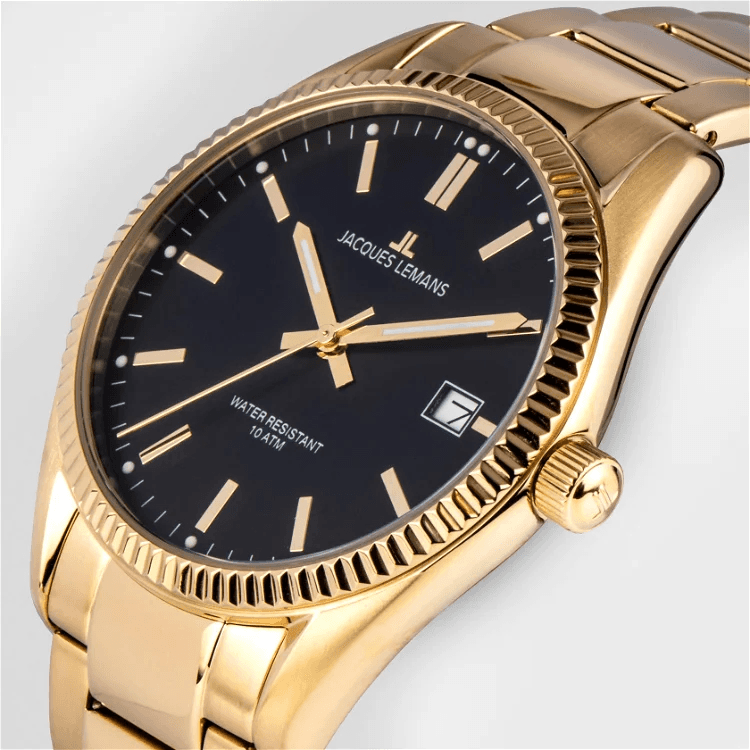 Jacques Lemans Derby Armbanduhr Gold - tblmnesj